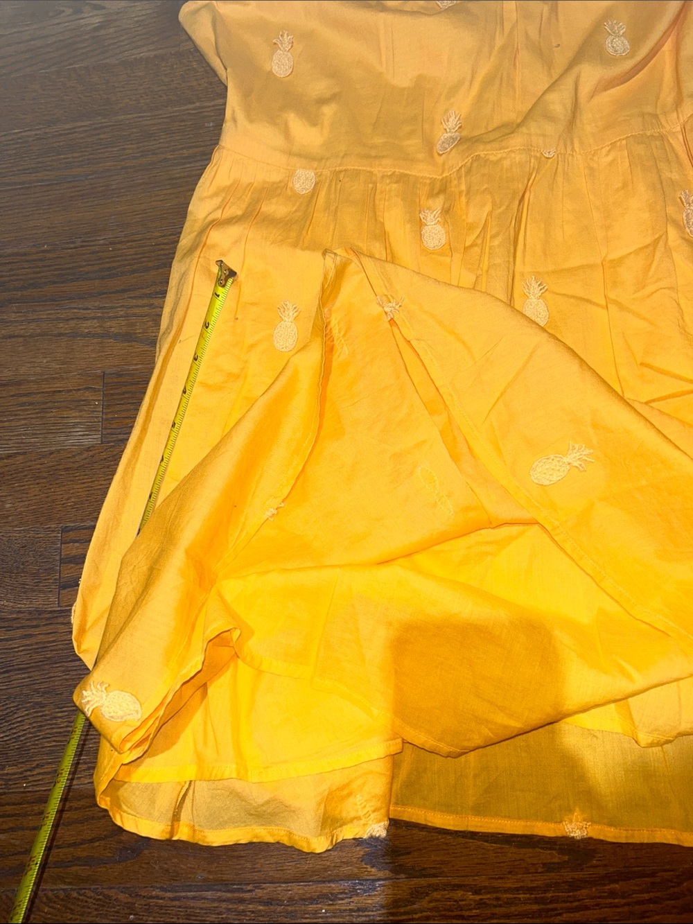 J. Crew Yellow Pineapple Embroidered Sleeveless Dress - Picture 6 of 7